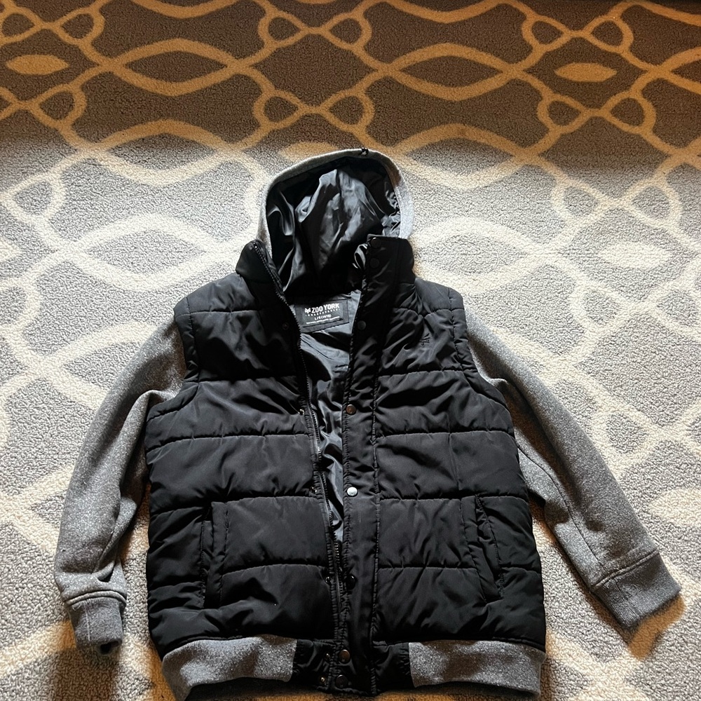 Boys 14/16 Large coat Puffer vest built in coat